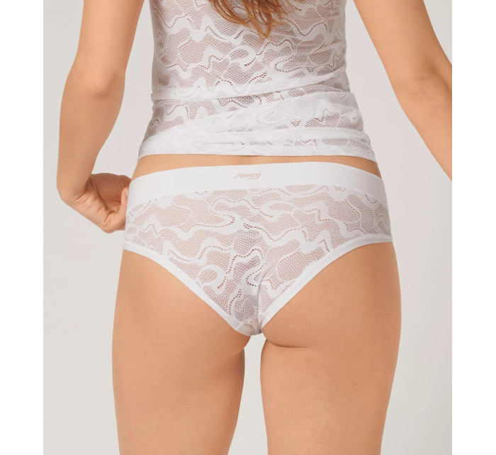 Dámské kalhotky GO Allround Lace Hipster - WHITE - bílé 0003 - SLOGGI