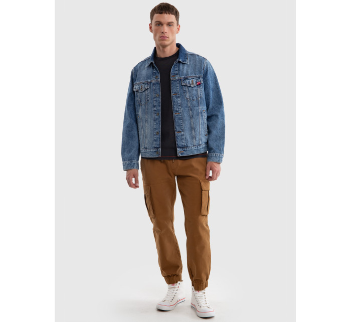 Velké hvězdné tepláky Kalhoty Denim 802 Světle hnědé model 20787122 - Big Star