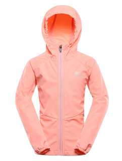 Dětská softshellová bunda s membránou ALPINE PRO SPERTO neon salmon