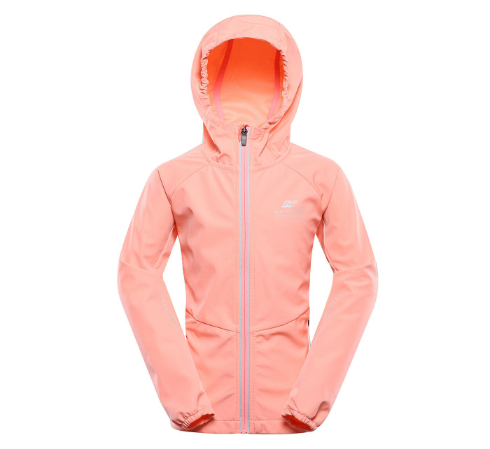 Dětská softshellová bunda s membránou ALPINE PRO SPERTO neon salmon