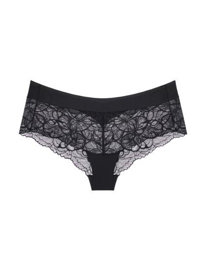 Dámské kalhotky Body Make-Up Illusion Lace Shorty - BLACK - černé 0004  - TRIUMPH