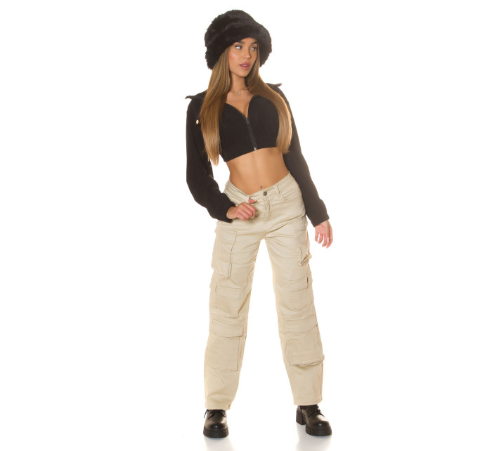 Sexy Highwaist Cargo Pants "beige"