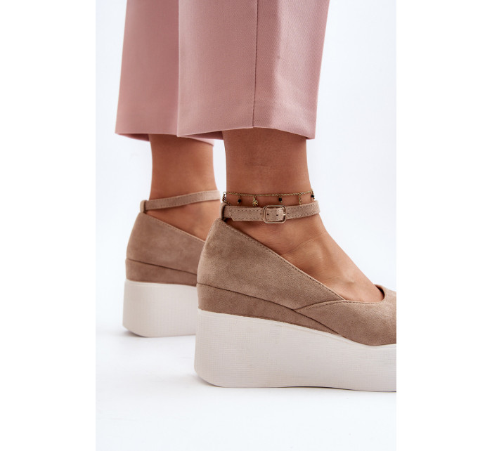 Dámské béžové espadrilky Malla Wedge