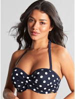 Vrchní díl plavek Swimwear Anya Riva Spot Bandeau Bikini navy/vanilla SW1453