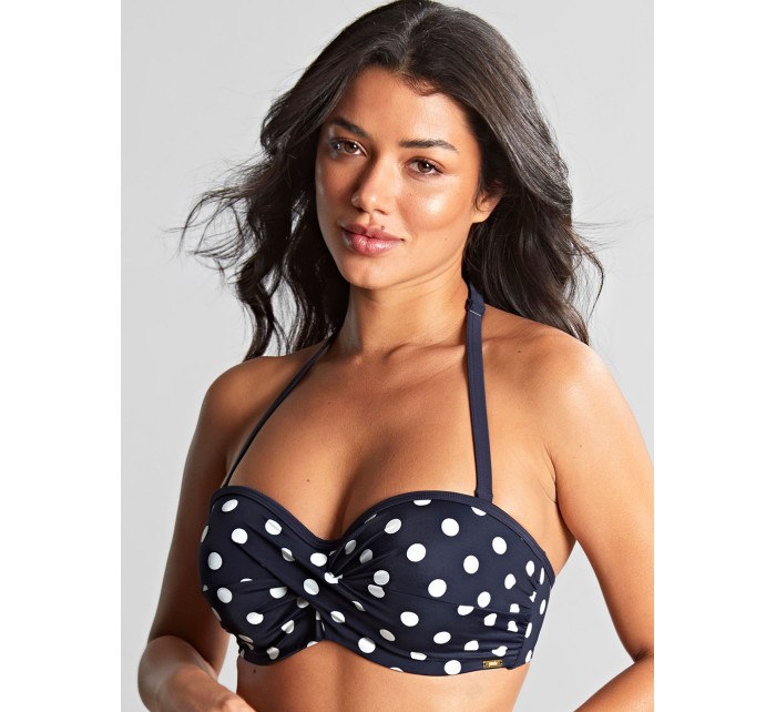 Vrchní díl plavek Swimwear Anya Riva Spot Bandeau Bikini navy/vanilla SW1453