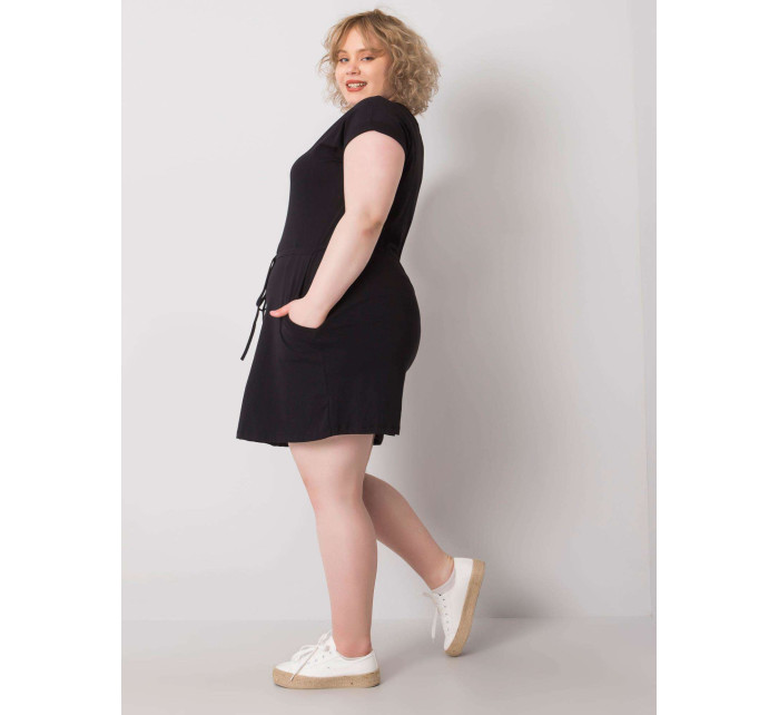 Kori černé šaty plus size s kapsami