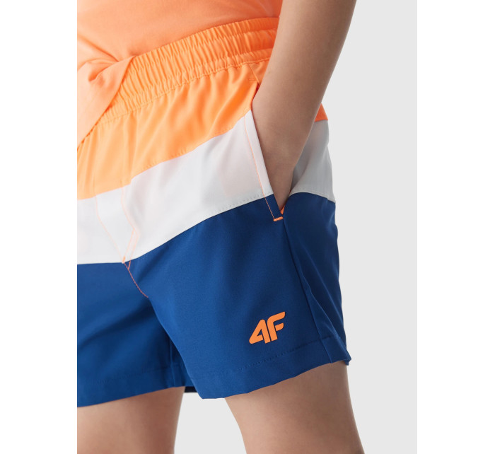 Chlapecké plážové šortky typu boardshorts 4F - oranžové