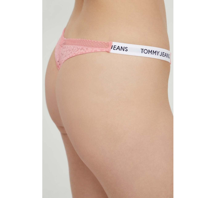 Dámská tanga HIGH LEG THONG UW0UW05160 TIC růžové - Tommy Hilfiger