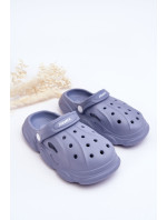 Dětské pěnové pantofle Crocs Modre Cloudy