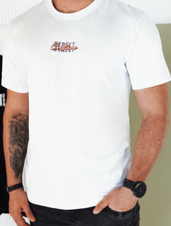 Pánské tričko s potiskem bílé Dstreet RX5421