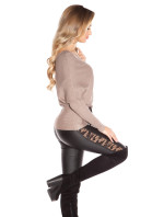 Trendy KouCla model 19587150 sweater with lacing - Style fashion