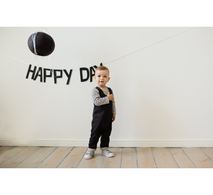 Dupačky Pinokio Happy Day Dungarees Black