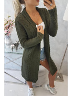 Svetr Cardigan splétá cop khaki