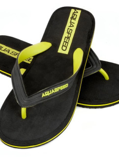 AQUA SPEED Bazénové pantofle Faro Black/Yellow