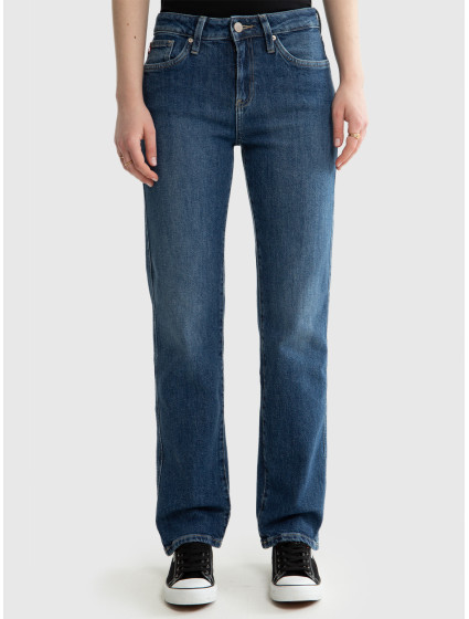 Big Star Rovné kalhoty Denim 190077 Medium Denim-313