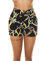 Trendy Highwaist Shorts with chain print