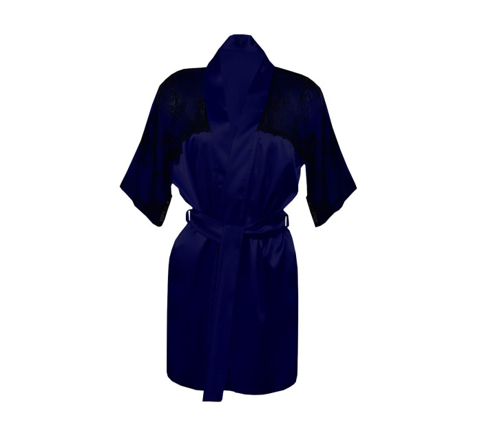 DKaren Housecoat Barbara Navy Blue