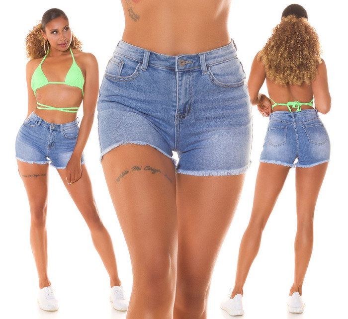 Sexy Highwaist Jeans Shorts with model 19632673 - Style fashion