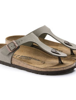 Dámské žabky Birkenstock Gizeh Stone Birko-Flor narrow šedé (0043393)