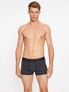 Pánské boxerky 111389 3F506 29221 grafitové s potiskem - Emporio Armani