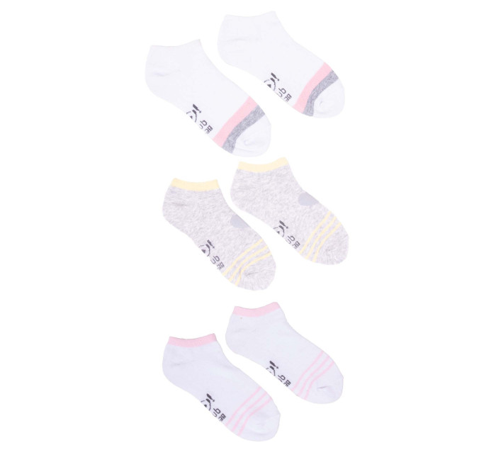 Dívčí kotníkové bavlněné ponožky Vzory Barvy 3pack model 17179263 Vícebarevné - Yoclub