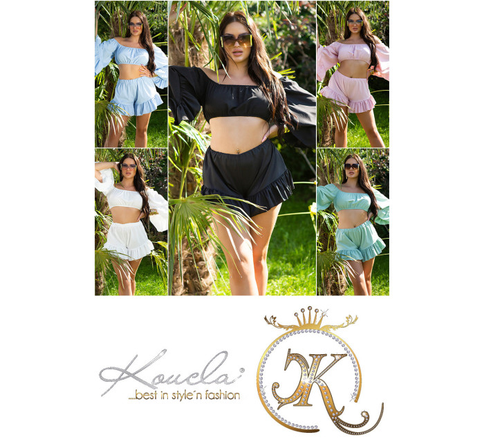 Sexy Summer Cropped Top and Shorts model 19619298 - Style fashion