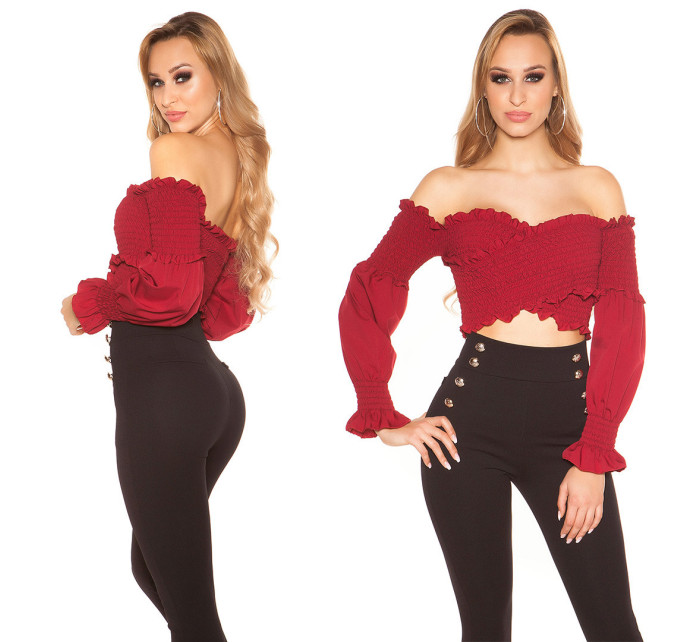 Sexy Carmen Crop Shirt