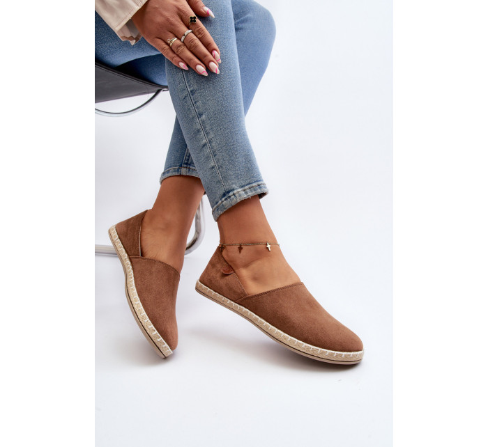 Dámské semišové espadrilky Brown Vulcano