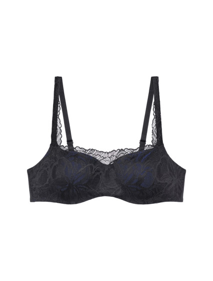 Dámská podprsenka Body Make-Up Illusion Lace Balconette - BLACK - černá 0004 - TRIUMPH