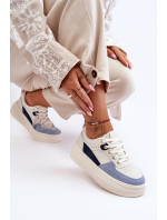 Dámské sportovní boty na masivní platformě bílo-modré Gemma