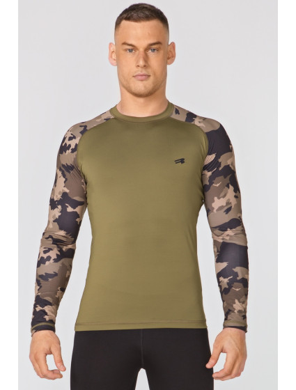 Tričko Rough Radical Furious Army Ls Khaki/Camo