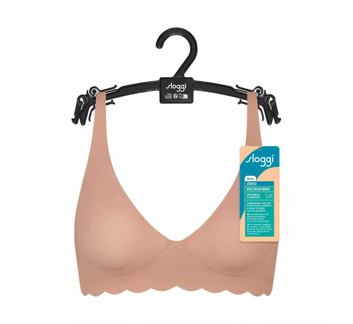 Dámská podprsenka ZERO Microfibre 2.0 Soft bra - CAMEO BROWN - sv. hnědá 00ME - SLOGGI