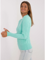 Sweter AT SW  mietowy model 20479784 - FPrice