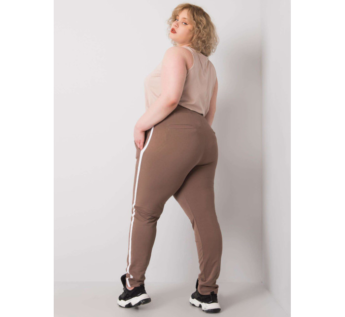 Kairi hnědé tepláky plus size velikosti