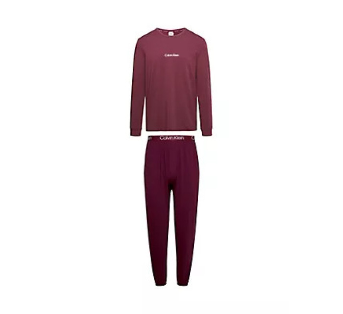 Spodní prádlo Pánské pyžamo L/S JOGGER SET 000NM2178EGVK - Calvin Klein