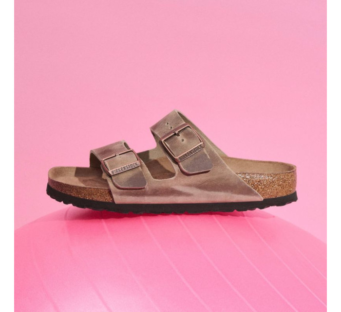 Birkenstock Arizona Soft Footbed Oiled Leather Tabacco Brown úzké žabky pro muže/dámy (0552813)