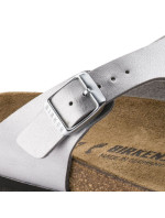 Dámské stříbrné žabky Birkenstock Gizeh Birko-Flor narrow (0043853)