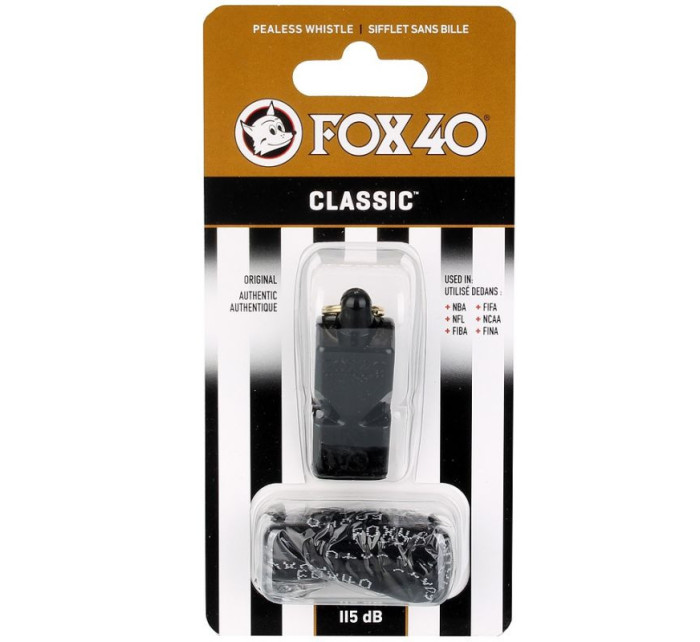 Píšťalka FOX Classic + šňůra 9901-0008 černá