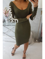 model 18742630 khaki šaty - K-Fashion