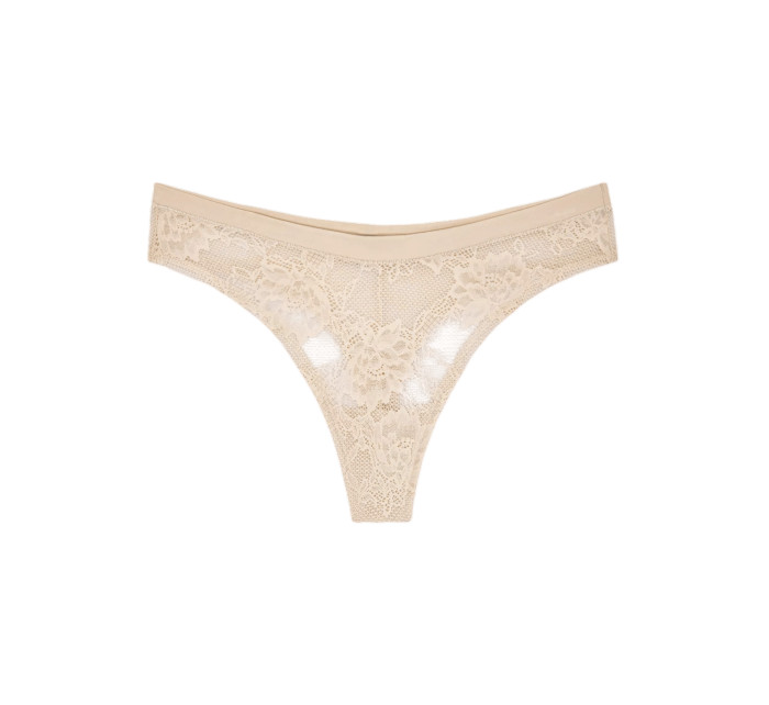 Dámská tanga Smart Deco High Leg string EX - YELLOW - sv. béžová 6720  - TRIUMPH