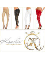 Sexy KouCla leather look trousers with lacing