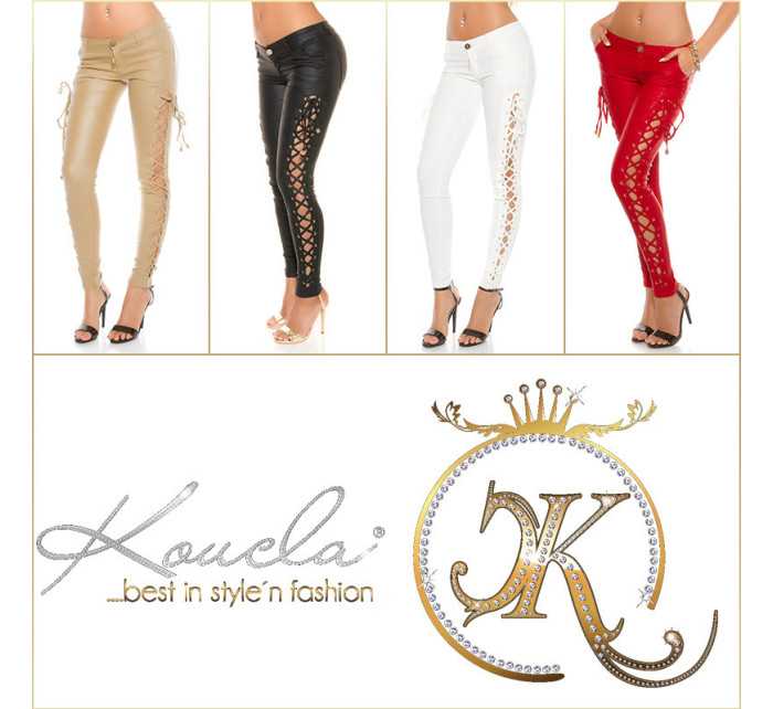 Sexy KouCla leather look trousers with lacing