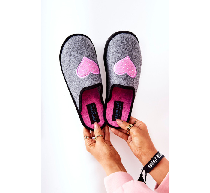 Household slippers Panto Fino II267010 Grey-pink