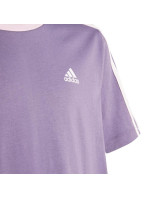 Adidas Essentials 3-Stripes Cotton Loose Fit Boyfriend Tee Jr IL3276 Tričko s pruhy