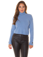 Sexy model 19627759 Crop Pullover - Style fashion