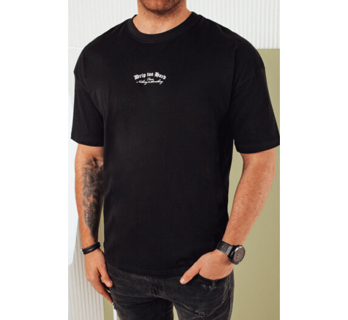 Pánské tričko s potiskem černé Dstreet RX5435