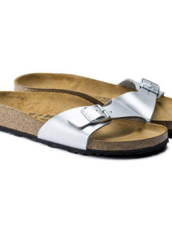 Dámské žabky Birkenstock Madrid Birko-Flor Silver regular wide (0040411) dámské