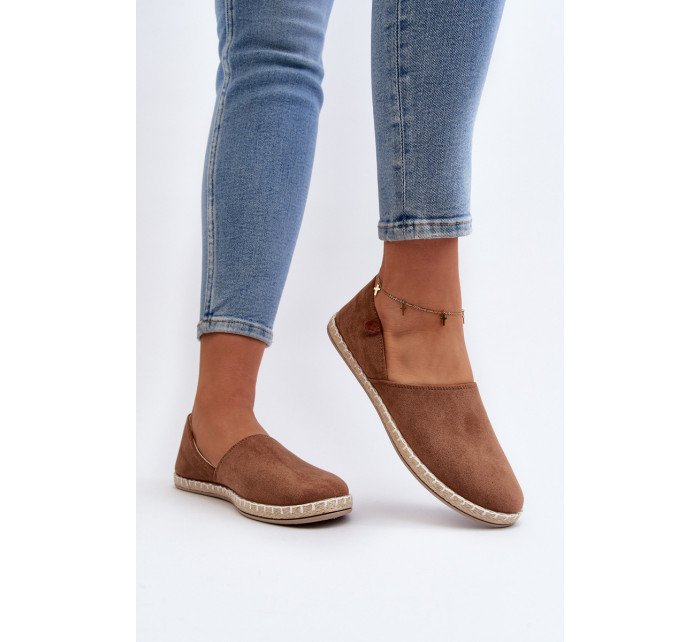 Dámské semišové espadrilky Brown Vulcano