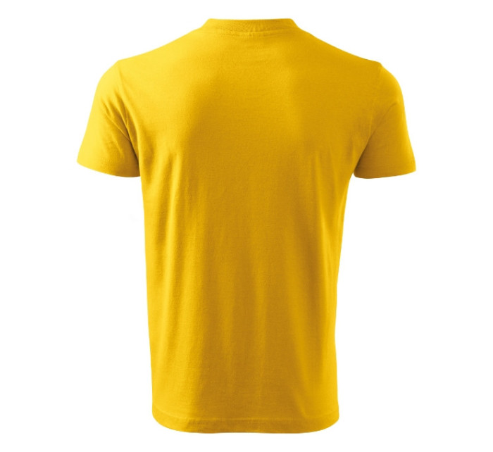 V-neck tričko unisex žlutá