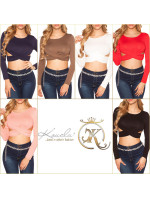 Sexy KouCla Crop Top long sleeve with model 19608596 - Style fashion